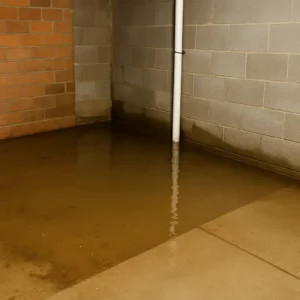 Wet Basement Area Before Waterproofing