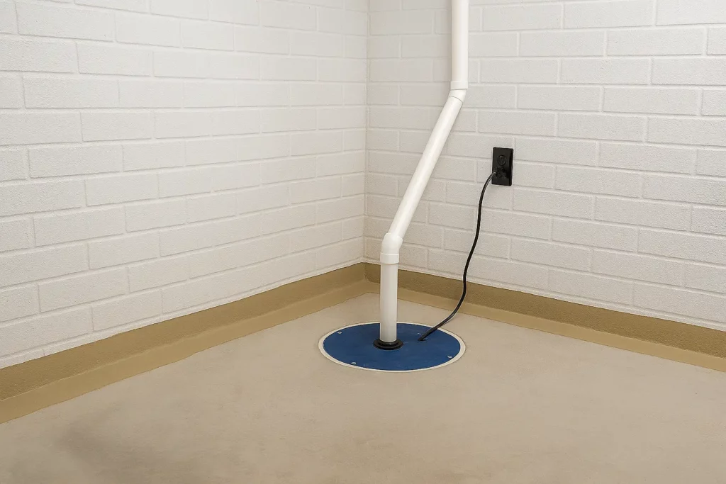 Dry Basement After Waterproofing Installation