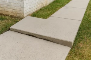 Uneven Sidewalk Before Concrete Leveling